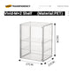 Vivid-Glow Transparent Acrylic Display Case with Tiered Shelving for Organizing Popmart Molly 400 Figurines